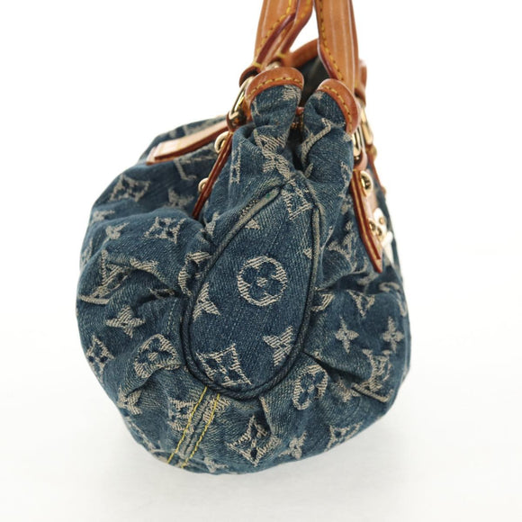 LOUIS VUITTON Monogram denim Preity Hand Bag Blue M95020 LV Auth 145593V