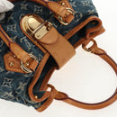 LOUIS VUITTON Monogram denim Preity Hand Bag Blue M95020 LV Auth 145593V-6