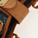 LOUIS VUITTON Monogram denim Preity Hand Bag Blue M95020 LV Auth 145593V-7