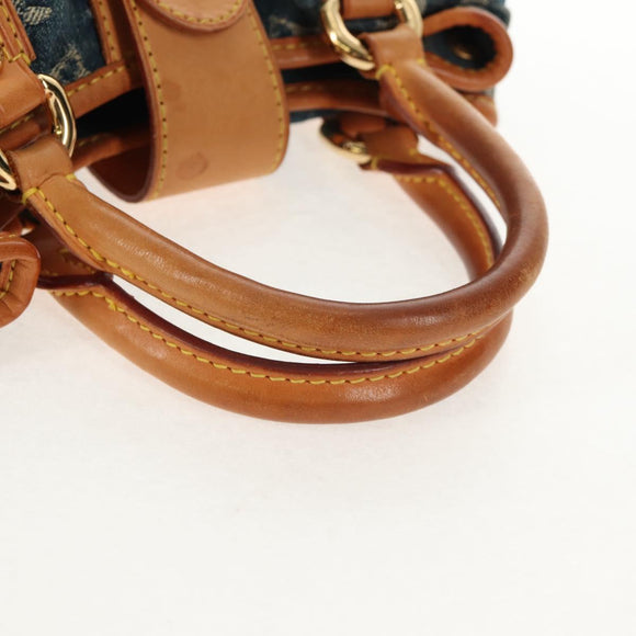 LOUIS VUITTON Monogram denim Preity Hand Bag Blue M95020 LV Auth 145593V