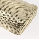 CHANEL Chain Shoulder Bag Punching leather Gold CC Auth 145595-16