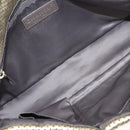 CHANEL Chain Shoulder Bag Punching leather Gold CC Auth 145595-11