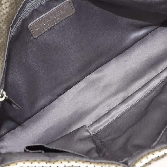 CHANEL Chain Shoulder Bag Punching leather Gold CC Auth 145595