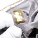 CHANEL Chain Shoulder Bag Punching leather Gold CC Auth 145595-12