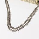 CHANEL Chain Shoulder Bag Punching leather Gold CC Auth 145595-7