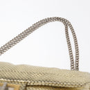 CHANEL Chain Shoulder Bag Punching leather Gold CC Auth 145595-8