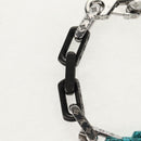 LOUIS VUITTON Chain Stone Bracelet metal Silver M1042L LV Auth 145596M-4