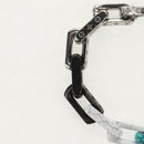 LOUIS VUITTON Chain Stone Bracelet metal Silver M1042L LV Auth 145596M-9