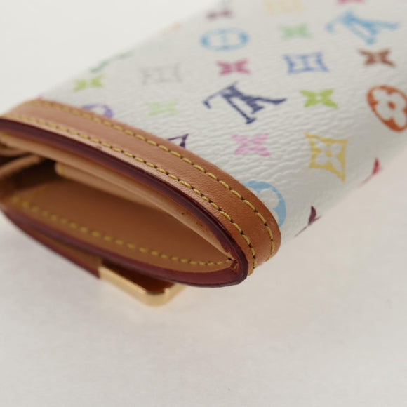 LOUIS VUITTON Multicolor Porte Monnaie Pla Coin Purse Wit M92657 Auth 145599V