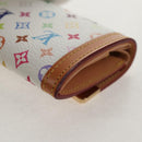 LOUIS VUITTON Multicolor Porte Monnaie Pla Coin Purse White M92657 Auth 145599V-16