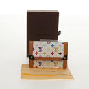 LOUIS VUITTON Multicolor Porte Monnaie Pla Coin Purse White M92657 Auth 145599V-12