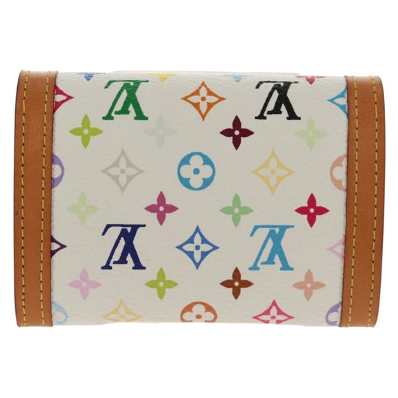 LOUIS VUITTON Multicolor Porte Monnaie Pla Coin Purse Wit M92657 Auth 145599V