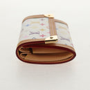 LOUIS VUITTON Multicolor Porte Monnaie Pla Coin Purse White M92657 Auth 145599V-3