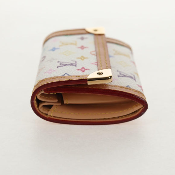 LOUIS VUITTON Multicolor Porte Monnaie Pla Coin Purse Wit M92657 Auth 145599V