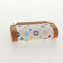 LOUIS VUITTON Multicolor Porte Monnaie Pla Coin Purse White M92657 Auth 145599V-5