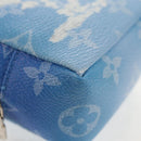 LOUIS VUITTON Monogram Clouds Bijoux Sac Squared Pouch Blau MP2792 Auth 145601SM-14