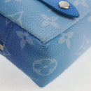 LOUIS VUITTON Monogram Clouds Bijoux Sac Squared Pouch Blue MP2792 Auth 145601SM-16