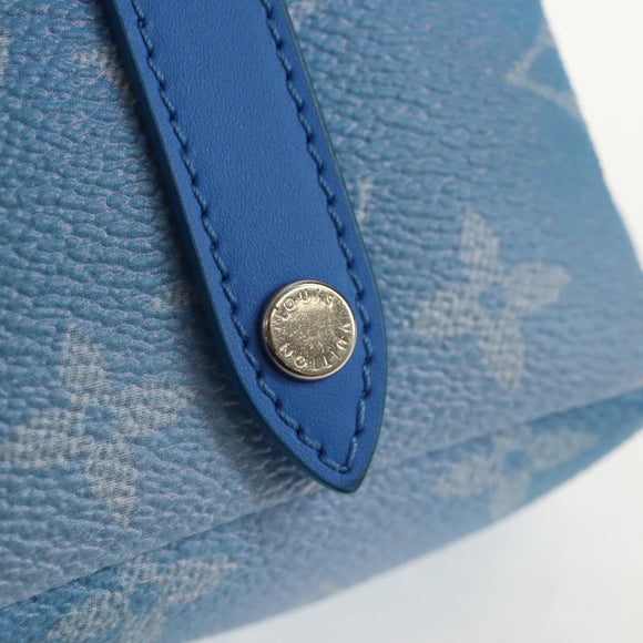 LOUIS VUITTON Monogram Clouds Bijoux Sac Squared Pouch Blau MP2792 Auth 145601SM