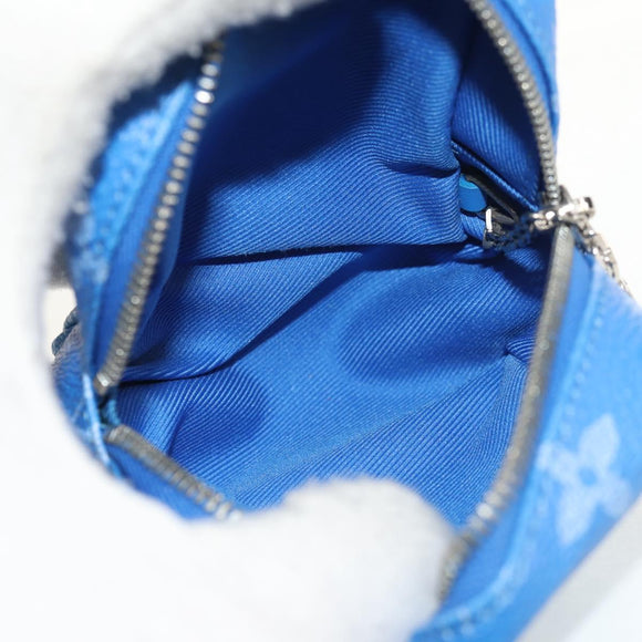 LOUIS VUITTON Monogram Clouds Bijoux Sac Squared Pouch Blue MP2792 Auth 145601SM