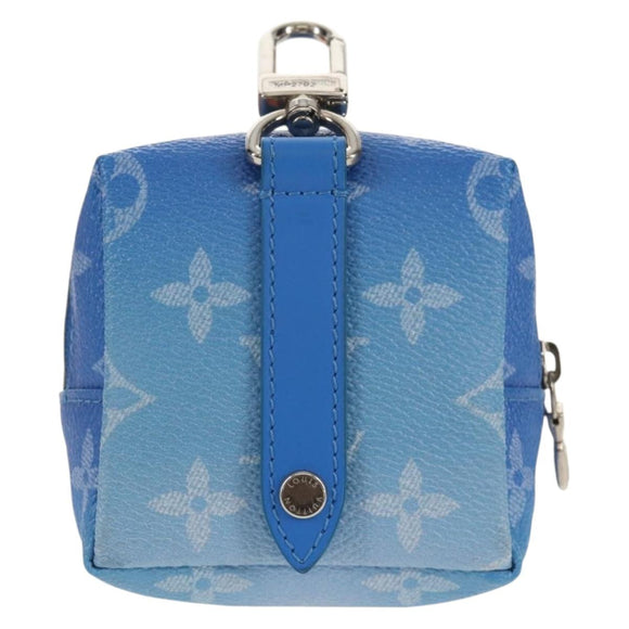 LOUIS VUITTON Monogram Clouds Bijoux Sac Squared Pouch Blau MP2792 Auth 145601SM