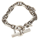 HERMES Chaine d'Ancre MM Bracelet Ag925 17 Links Silver Auth 145603AM-2