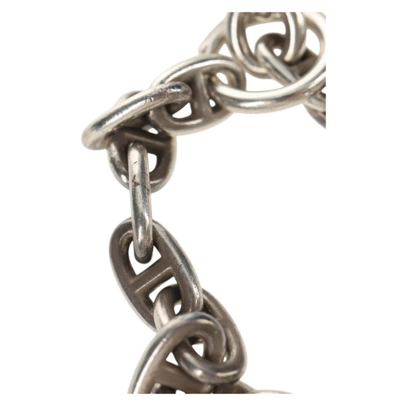 HERMES Chaine d'Ancre MM Bracelet Ag925 17 Links Silver Auth 145603AM