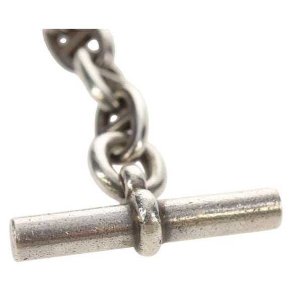 HERMES Chaine d'Ancre MM Bracelet Ag925 17 Links Silver Auth 145603AM