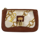 LOUIS VUITTON Monogram Charm Pochette Cles Coin Purse White M95164 Auth 145606-13