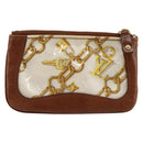 LOUIS VUITTON Monogram Charm Pochette Cles Coin Purse White M95164 Auth 145606-2