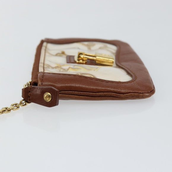 LOUIS VUITTON Monogram Charm Pochette Cles Coin Purse White M95164 Auth 145606