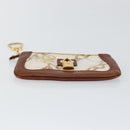 LOUIS VUITTON Monogram Charm Pochette Cles Coin Purse White M95164 Auth 145606-6