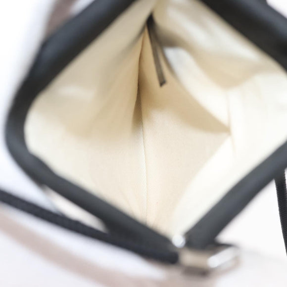 Maison Margiela Phone Shoulder Bag Leather Silver Black Auth 145607