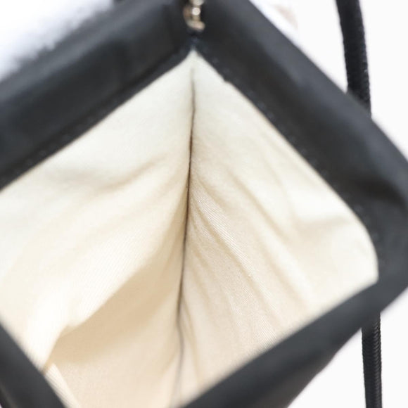 Maison Margiela Phone Shoulder Bag Leather Silver Black Auth 145607