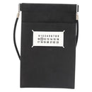 Maison Margiela Phone Shoulder Bag Leather Silver Black Auth 145607-13