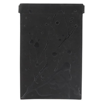 Maison Margiela Phone Shoulder Bag Leather Silver Black Auth 145607 - 0