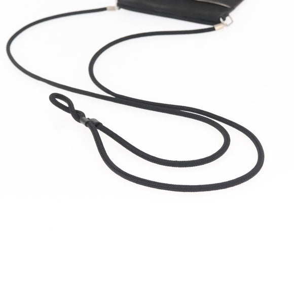 Maison Margiela Phone Shoulder Bag Leather Silver Black Auth 145607