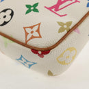 LOUIS VUITTON Multicolor Pochette Accessoires Pouch White M92649 LV Auth 145617A-17