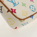 LOUIS VUITTON Multicolor Pochette Accessoires Pouch White M92649 LV Auth 145617A-18