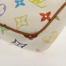 LOUIS VUITTON Multicolor Pochette Accessoires Pouch White M92649 LV Auth 145617A-19