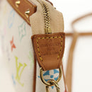 LOUIS VUITTON Multicolor Pochette Accessoires Pouch White M92649 LV Auth 145617A-20