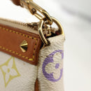 LOUIS VUITTON Multicolor Pochette Accessoires Pouch White M92649 LV Auth 145617A-21