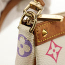 LOUIS VUITTON Multicolor Pochette Accessoires Pouch White M92649 LV Auth 145617A-22