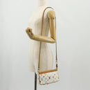 LOUIS VUITTON Multicolor Pochette Accessoires Pouch White M92649 LV Auth 145617A-27