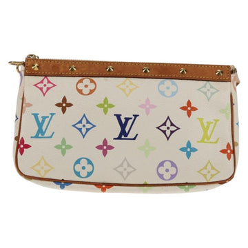 LOUIS VUITTON Multicolor Pochette Accessoires Pouch White M92649 LV Auth 145617A - 0
