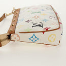 LOUIS VUITTON Multicolor Pochette Accessoires Pouch White M92649 LV Auth 145617A-4