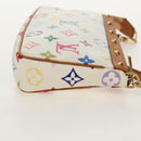 LOUIS VUITTON Multicolor Pochette Accessoires Pouch White M92649 LV Auth 145617A-5