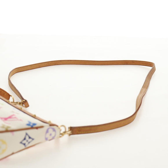 LOUIS VUITTON Multicolor Pochette Accessoires Pouch White M92649 LV Auth 145617A