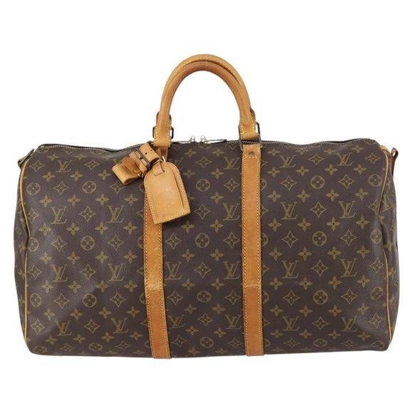 LOUIS VUITTON Monogram Keepall Bandouliere 50 Boston Bag M41416 LV Auth 145618