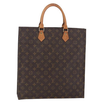 LOUIS VUITTON Monogram Sac Plat Hand Bag M51140 LV Auth 145619