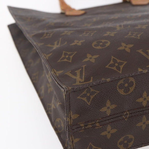 LOUIS VUITTON Monogram Sac Plat Hand Bag M51140 LV Auth 145619